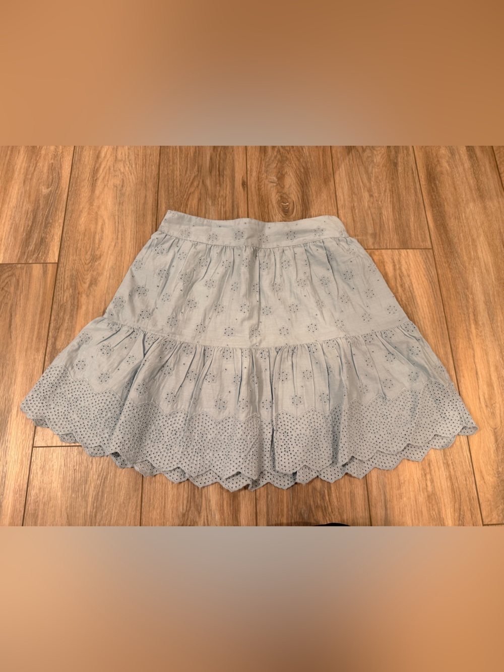 Vineyard Vines Light Blue Eyelet Mini Skirt